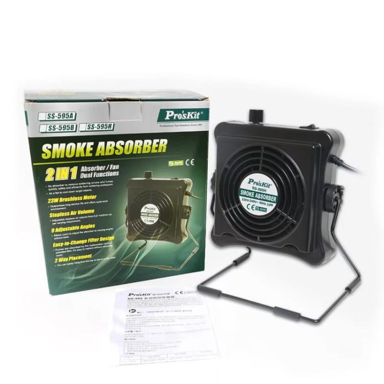 ProsKit SS-595H  Soldering Fume Extractor With Blowing/Suction, Adjustable Wall/Desk Mount -