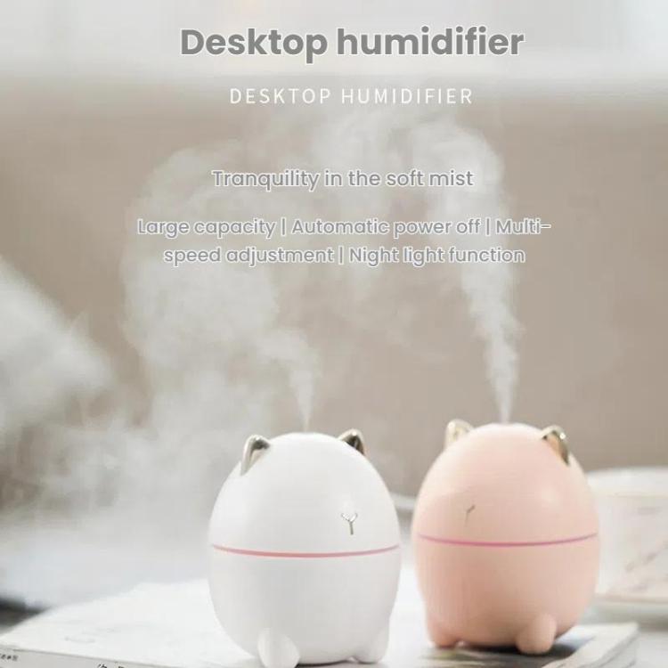 Cute Cats Portable Humidifier Mini USB Home Mute Bedroom Office Desktop Air Humidifier