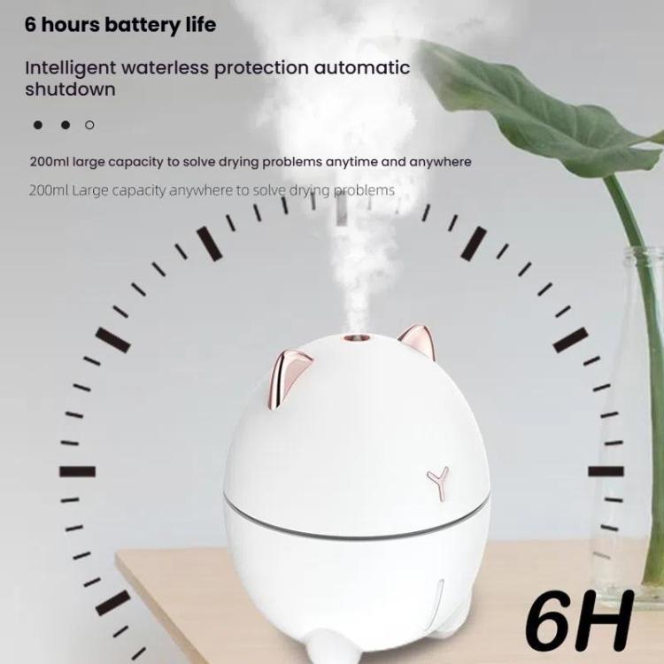 Cute Cats Portable Humidifier Mini USB Home Mute Bedroom Office Desktop Air Humidifier