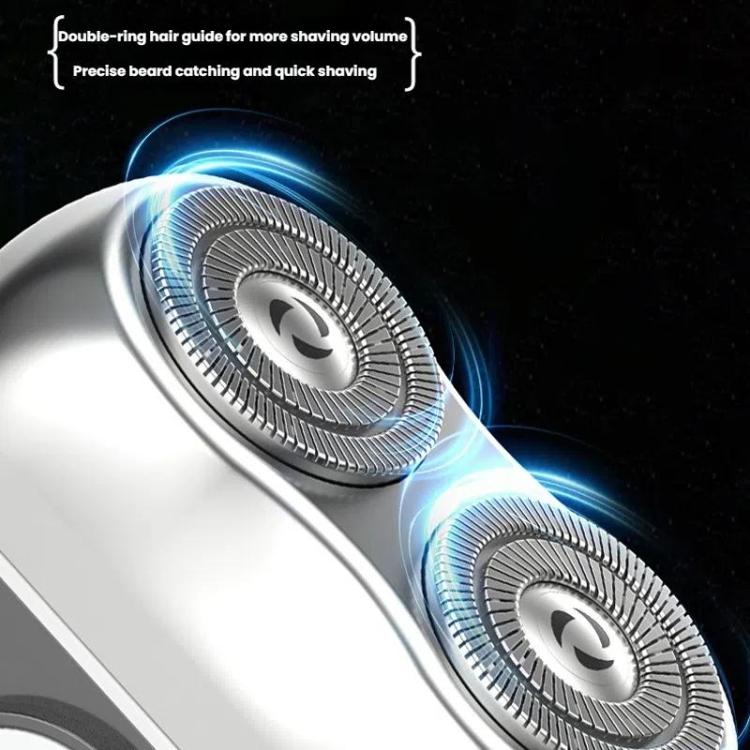 Portable Mini Dual Head Electric Shaver for Men - LCD Display, Floating Blades, Waterproof, USB-C Rechargeable