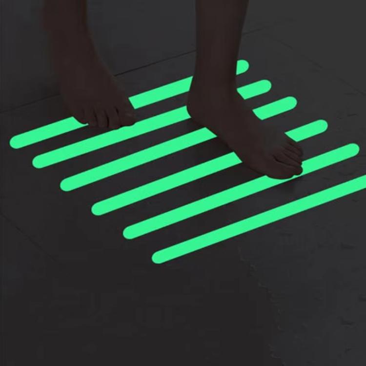 12pcs /Pack PEVA Self-Adhesive Glow-in-the-Dark Anti-Slip Stickers for Bathroom, Stairs, Floor