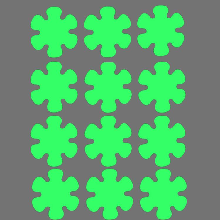 12pcs /Pack PEVA Self-Adhesive Glow-in-the-Dark Anti-Slip Stickers for Bathroom, Stairs, Floor