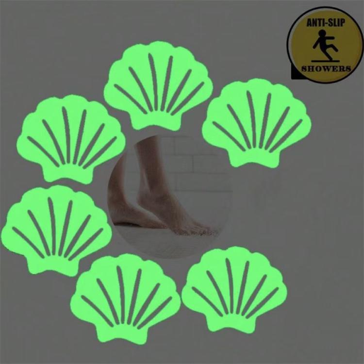 12pcs /Pack PEVA Self-Adhesive Glow-in-the-Dark Anti-Slip Stickers for Bathroom, Stairs, Floor