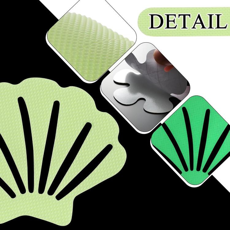 12pcs /Pack PEVA Self-Adhesive Glow-in-the-Dark Anti-Slip Stickers for Bathroom, Stairs, Floor