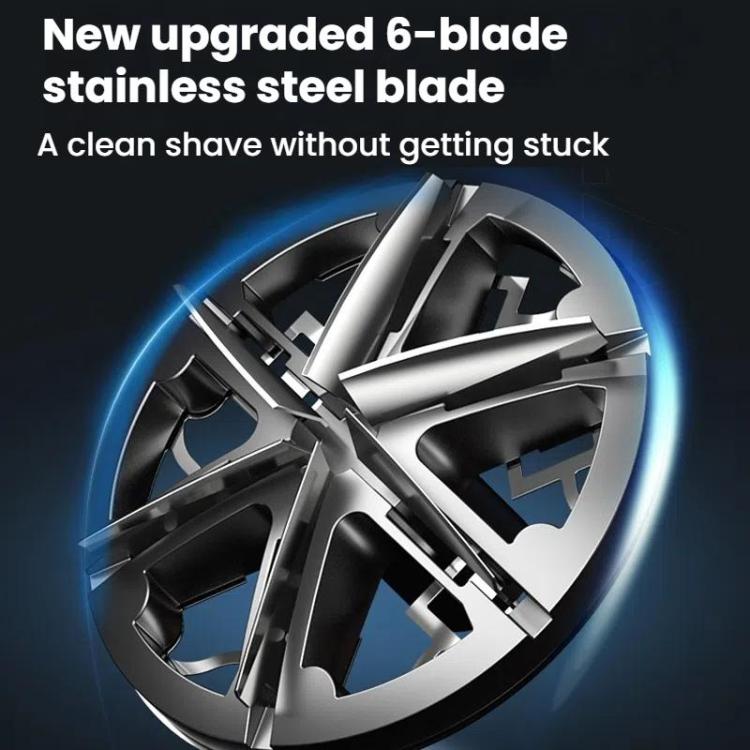 Wood Grain Electric Shaver Rechargeable Men Shaver with 6 Stainless Steel Blades, Waterproof Washable Head & High-Power Motor for Smooth Shaving