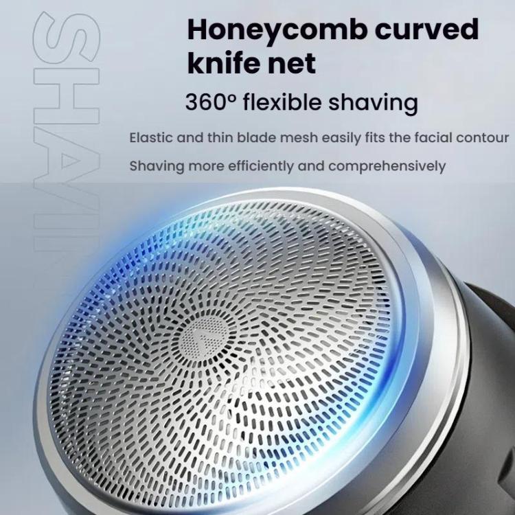 Wood Grain Electric Shaver Rechargeable Men Shaver with 6 Stainless Steel Blades, Waterproof Washable Head & High-Power Motor for Smooth Shaving