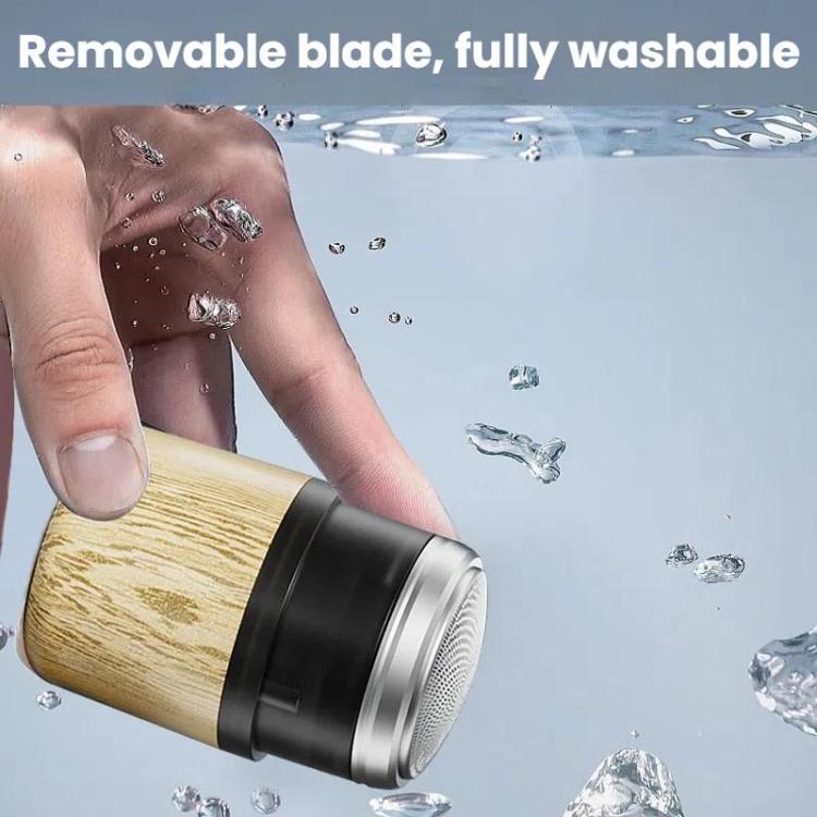 Wood Grain Electric Shaver Rechargeable Men Shaver with 6 Stainless Steel Blades, Waterproof Washable Head & High-Power Motor for Smooth Shaving