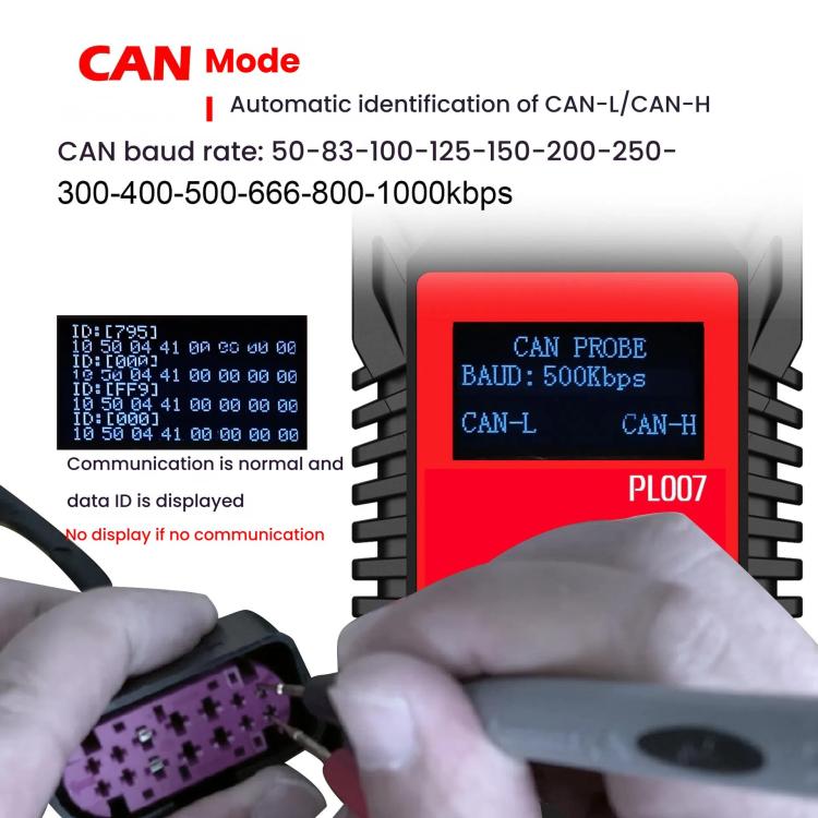 WOYO Handheld CAN/LIN/PWM Digital Communication Circuit Tester