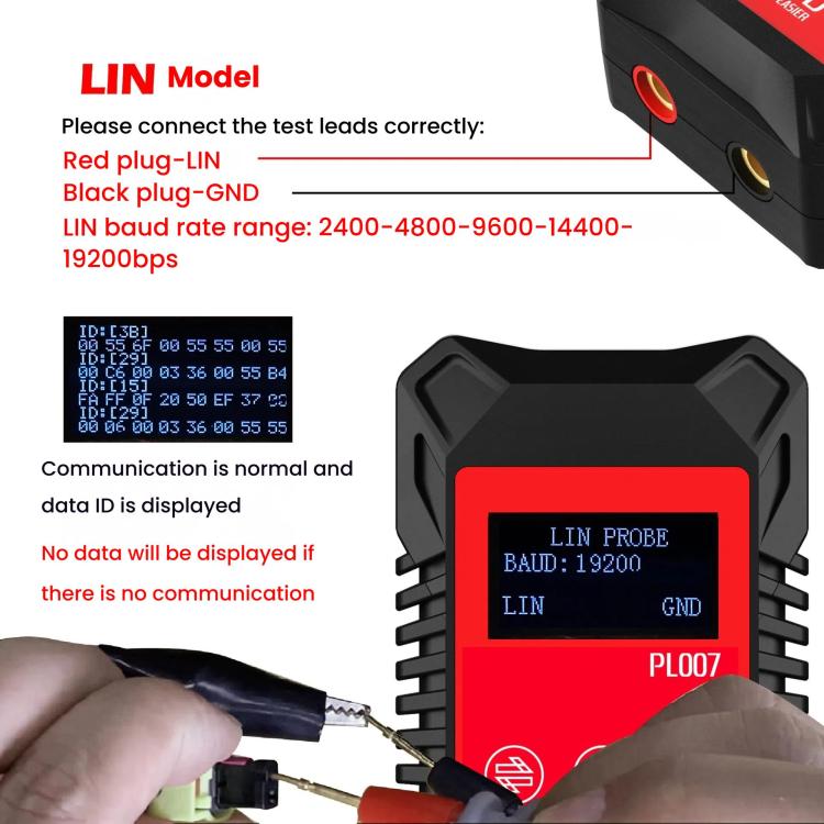WOYO Handheld CAN/LIN/PWM Digital Communication Circuit Tester