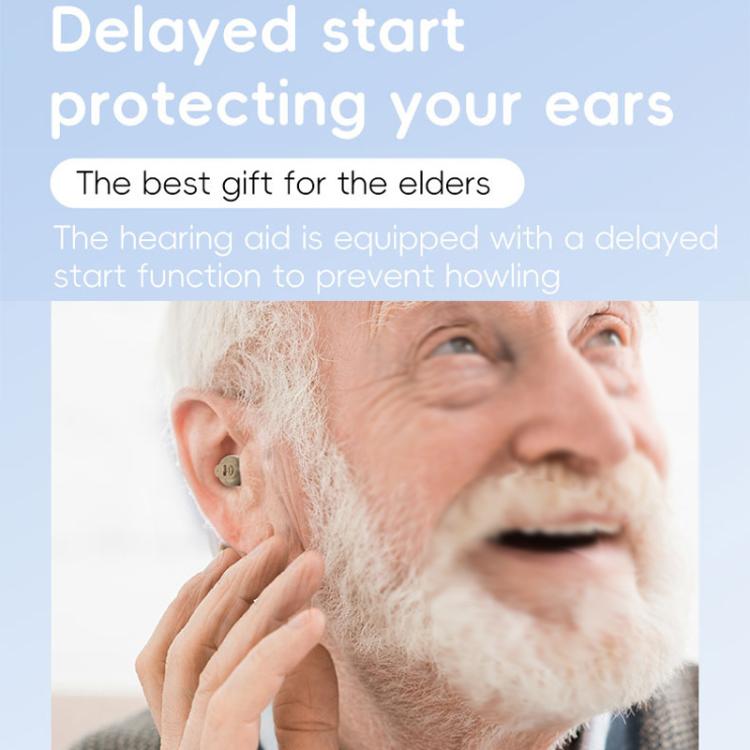Elderly Hearing Aids Invisible Sound Amplifier Noise Reduction Collector With Digital Display Charging Compartment