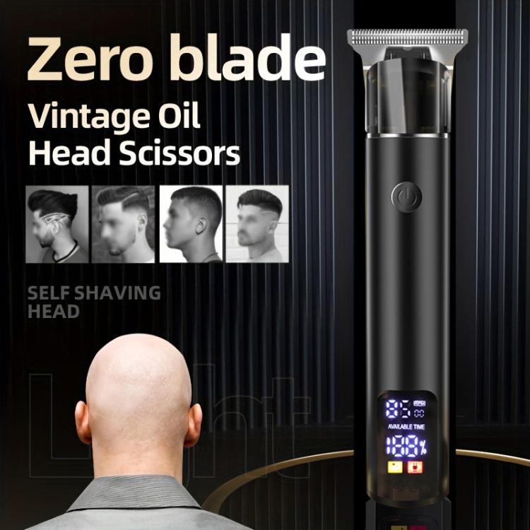 Rechargeable Haircut Kit Hair Clippers For Men - Zero Blade Trimmer For Vintage Oil Head & Bald Head Styles
