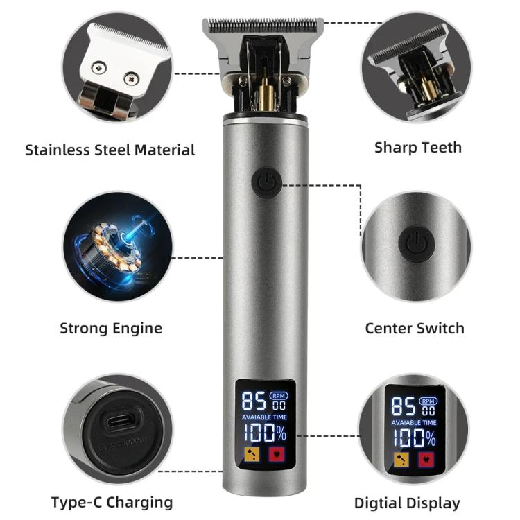 Rechargeable Haircut Kit Hair Clippers For Men - Zero Blade Trimmer For Vintage Oil Head & Bald Head Styles