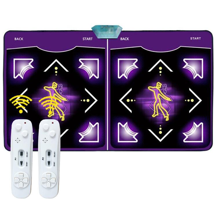 Wired Dance Mat With Motion Sensor - Dual Player Fitness Gaming Rug For TV & PC, Supports TF Card AV Interface, EU Plug