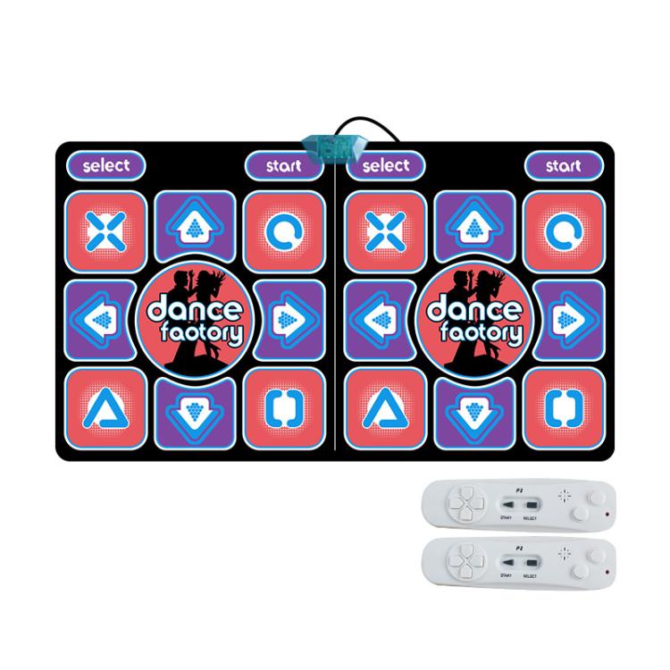 Wired Dance Mat With Motion Sensor - Dual Player Fitness Gaming Rug For TV & PC, Supports TF Card AV Interface, EU Plug