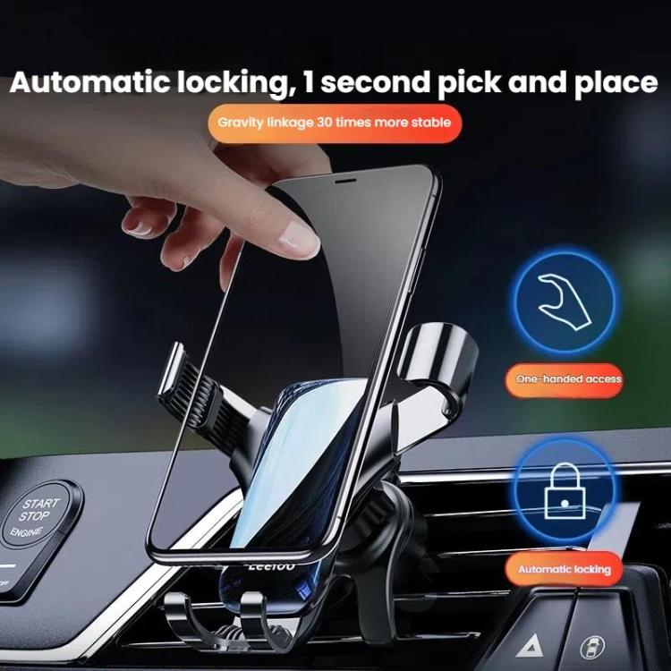 Leeioo Gravity Linkage Air Outlet Clip-on Car Mobile Phone Holder