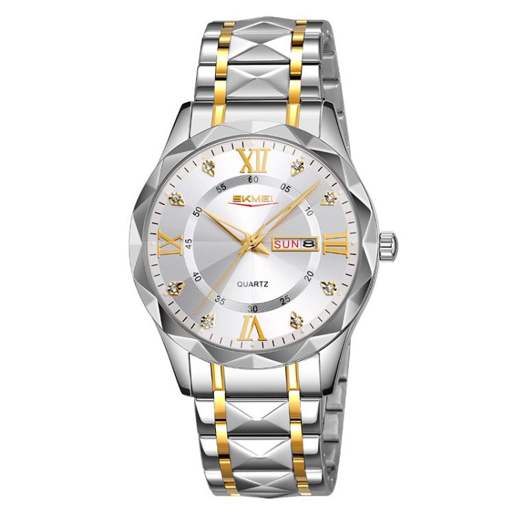 SKMEI Business Casual Watches Diamond Case Luminous Waterproof Quartz Watch