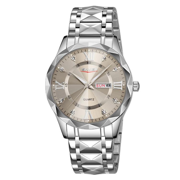 SKMEI Business Casual Watches Diamond Case Luminous Waterproof Quartz Watch