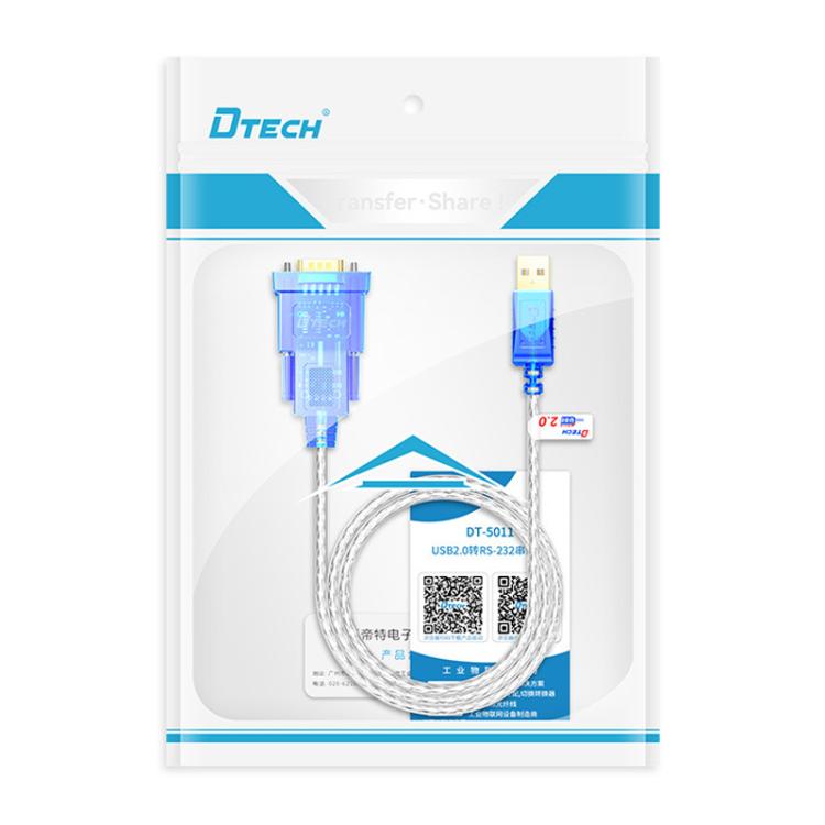 DTECH  DT-5011 USB 2.0 to RS232 Serial Adapter Cable, FT232 & ZT213 Dual-Chip with LED Indicator