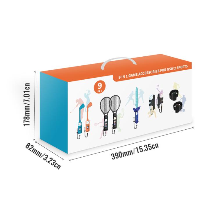 JYS NS2281 For Nintendo Switch 2 Sports 9 In 1 Gaming Sports Kit Left And Right Grip Accessories