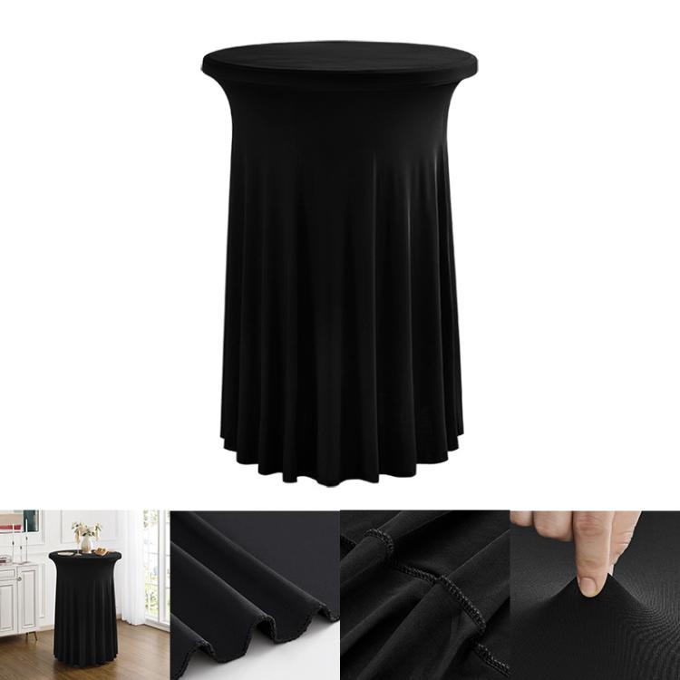 Simple Premium Feeling Business Conference Cocktail Bar Cover Round Sundress Stretch Table Cover