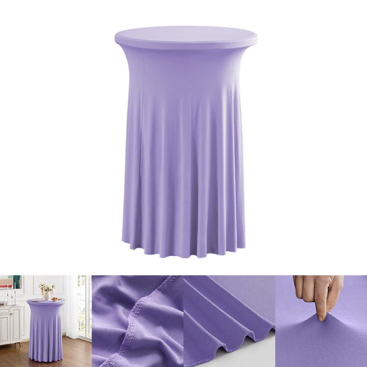 Simple Premium Feeling Business Conference Cocktail Bar Cover Round Sundress Stretch Table Cover