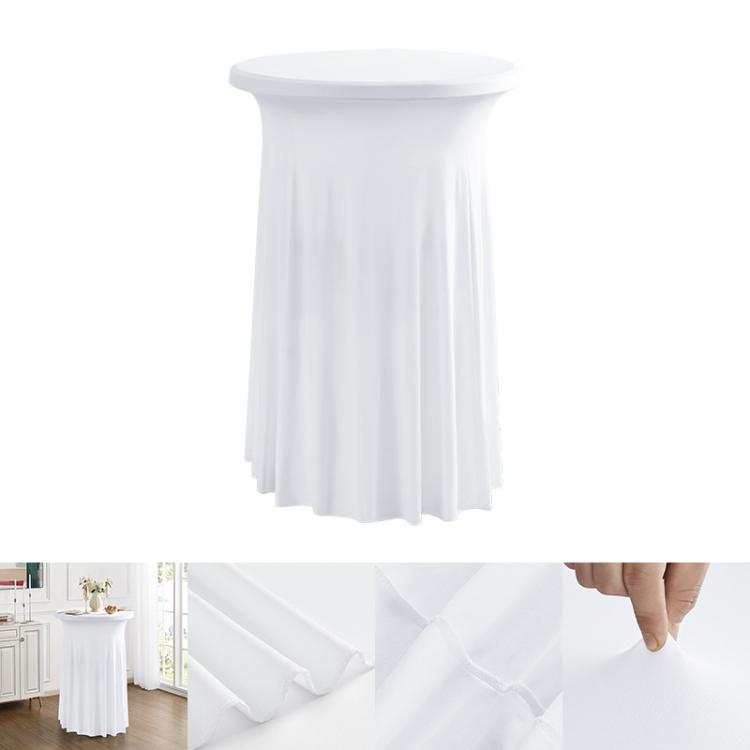 Simple Premium Feeling Business Conference Cocktail Bar Cover Round Sundress Stretch Table Cover