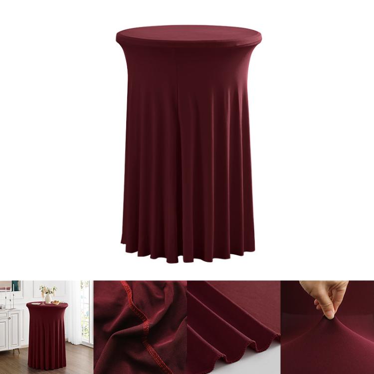 Simple Premium Feeling Business Conference Cocktail Bar Cover Round Sundress Stretch Table Cover