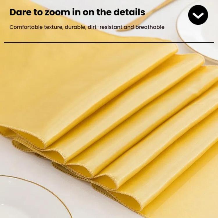 Hotel Wedding Tablecloth Decorative Polyester Sateen Coffee Table Runner Sateen Desk Flag