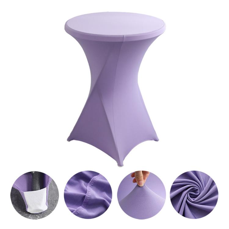 Cocktail Bar Table Cover For Hotel Wedding Decoration Stretch Polyester Banquet Round Table Cover
