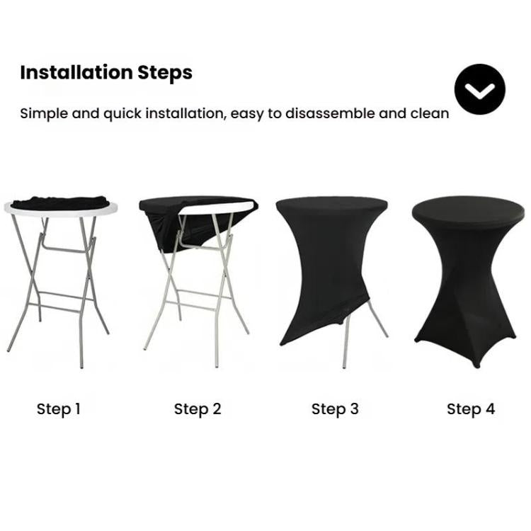 Cocktail Bar Table Cover For Hotel Wedding Decoration Stretch Polyester Banquet Round Table Cover