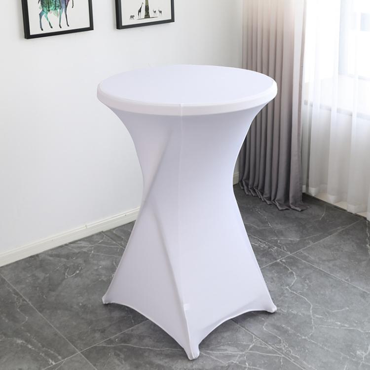 Cocktail Bar Table Cover For Hotel Wedding Decoration Stretch Polyester Banquet Round Table Cover