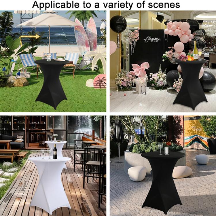 Cocktail Bar Table Cover For Hotel Wedding Decoration Stretch Polyester Banquet Round Table Cover