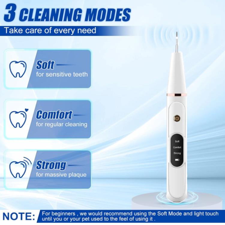 Pet Ultrasonic Teeth Cleaner Dog Tooth Brushing Kit Plaque Tartar Remover Dental Care Tool