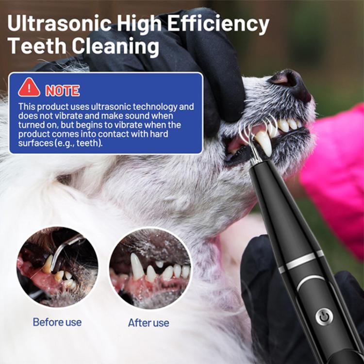 Pet Ultrasonic Teeth Cleaner Dog Tooth Brushing Kit Plaque Tartar Remover Dental Care Tool