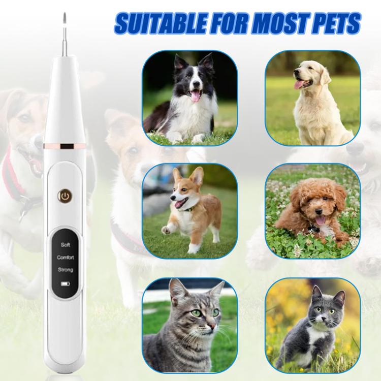Pet Ultrasonic Teeth Cleaner Dog Tooth Brushing Kit Plaque Tartar Remover Dental Care Tool