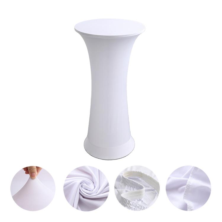 Elastic Spandex Table Cover Hotel Wedding Decor Solid Color Cocktail Round Bottom Bar Cover