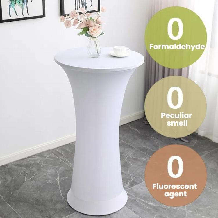 Elastic Spandex Table Cover Hotel Wedding Decor Solid Color Cocktail Round Bottom Bar Cover
