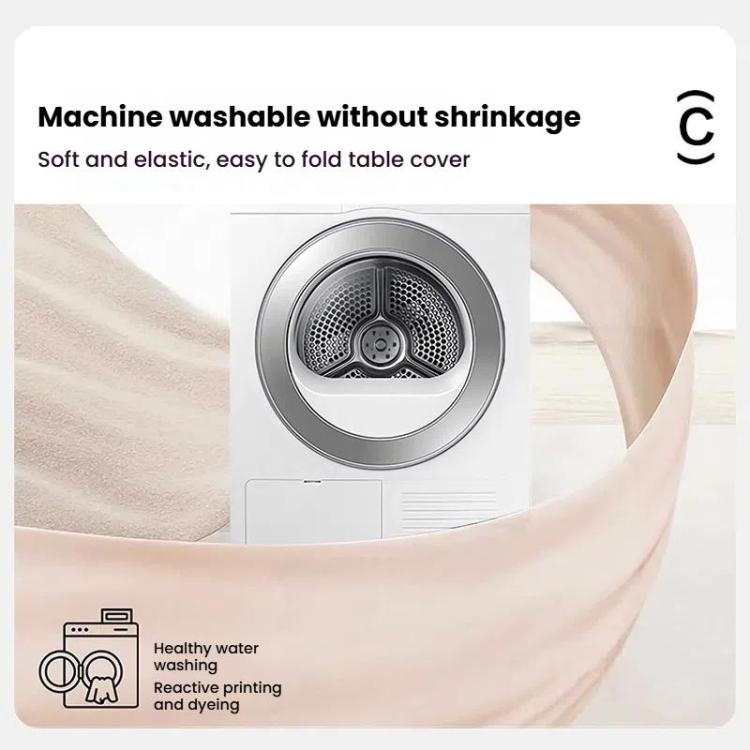 Simple Modern Stretch Round Table Cover Hotel Wedding Banquet Four Corners Large Round Table Cover