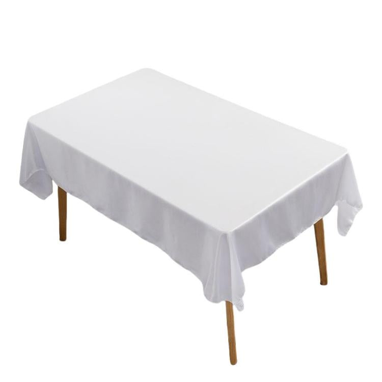 Solid Color Rectangle Glossy Table Cloth For Hotel Banquet Wedding Decoration Satin Tablecloths