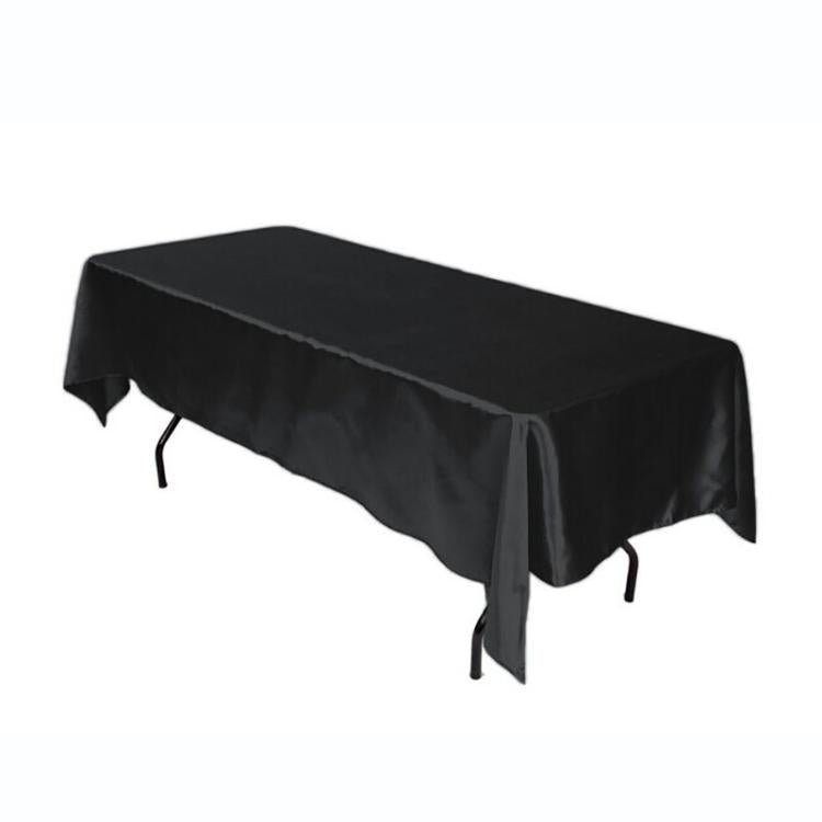 Solid Color Rectangle Glossy Table Cloth For Hotel Banquet Wedding Decoration Satin Tablecloths