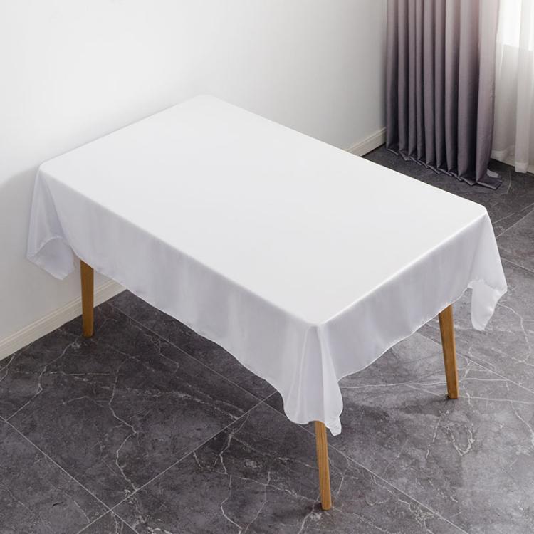 Solid Color Rectangle Glossy Table Cloth For Hotel Banquet Wedding Decoration Satin Tablecloths