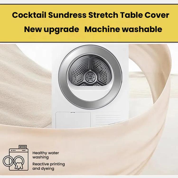 Polyester Elastic Tablecloth Cover Wedding Banquet Party Decoration Round Table Skirt Office Tablecloth