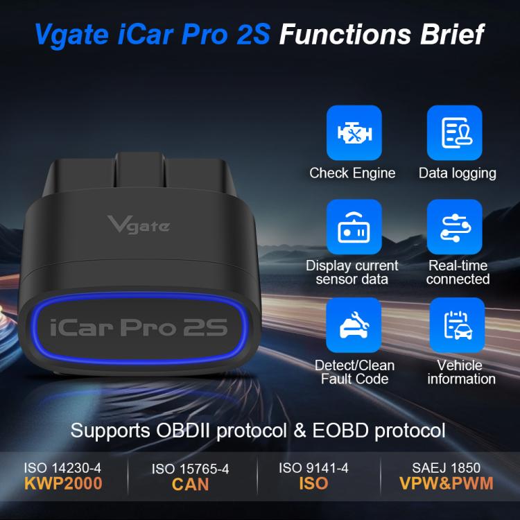 Vgate 3m bps Bluetooth Wireless Wake-up Diagnostic Instrument