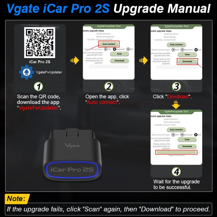 Vgate 3m bps Bluetooth Wireless Wake-up Diagnostic Instrument