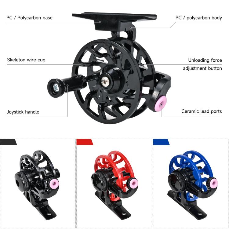 LEO 28339 Ice Fishing Reel With Guide Ring Winter Fishing Raft Reel