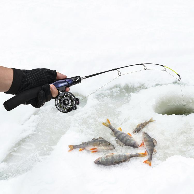 LEO 28339 Ice Fishing Reel With Guide Ring Winter Fishing Raft Reel