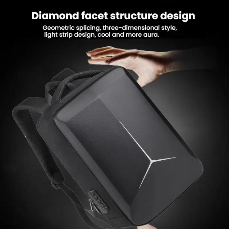 15.6-16.6 Inch Hard Shell Laptop Backpack with USB+Type-C Charging Ports Unisex Anti-Theft  Business Travel Bag