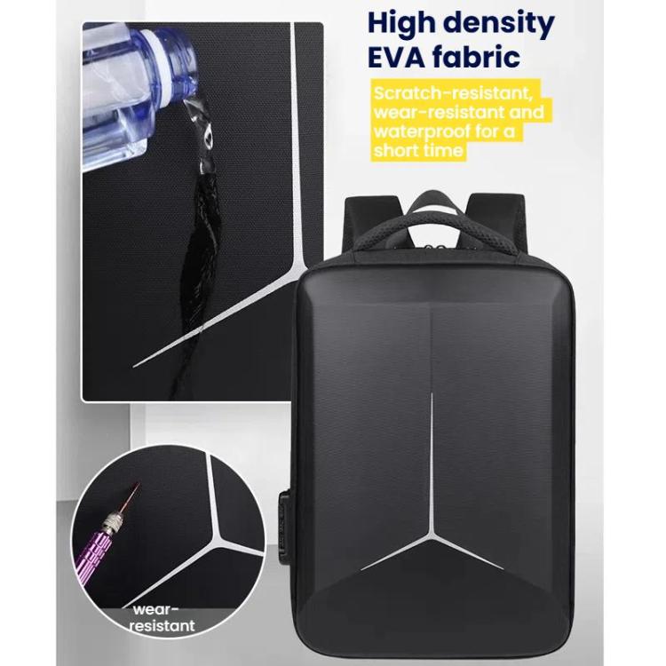 15.6-16.6 Inch Hard Shell Laptop Backpack with USB+Type-C Charging Ports Unisex Anti-Theft  Business Travel Bag