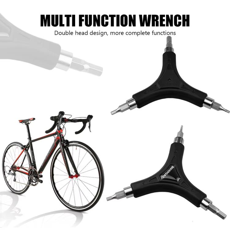BIKERSAY Bicycle Multi-Function Triangular Hexagonal Y-Type Wrench