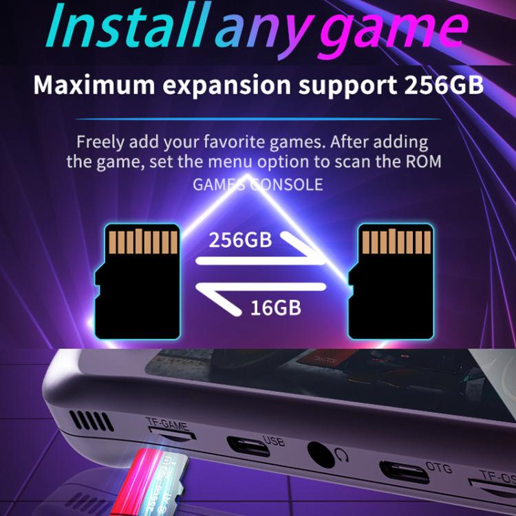 H36S 3.5 Inch IPS HD Screen Retro PSP Game Console Linux System GBA Handheld Video Game Console